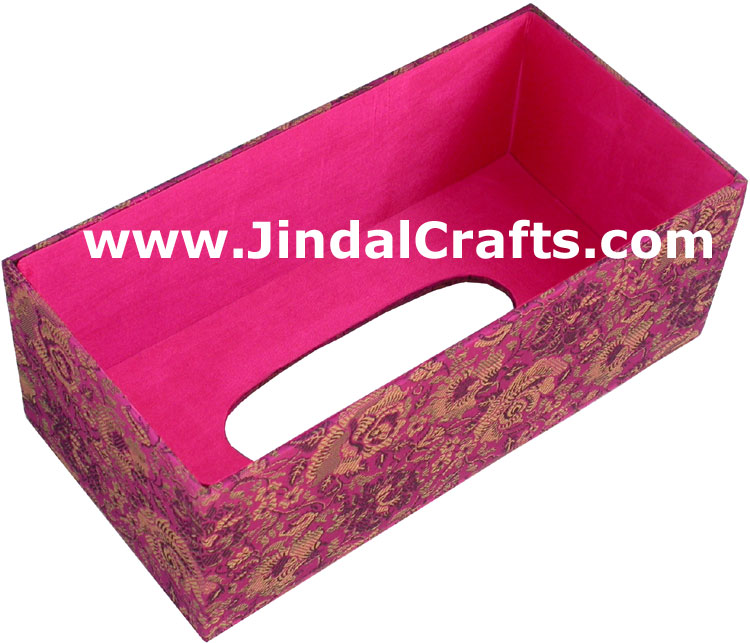 Tissue Box Cover Beaded Hand Embroidered Jari Craft Art
