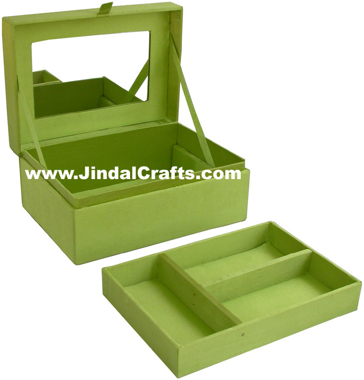 Colourful Hand Embroidered Designer Jewellery Box Indian Handicrafts Gift Flower