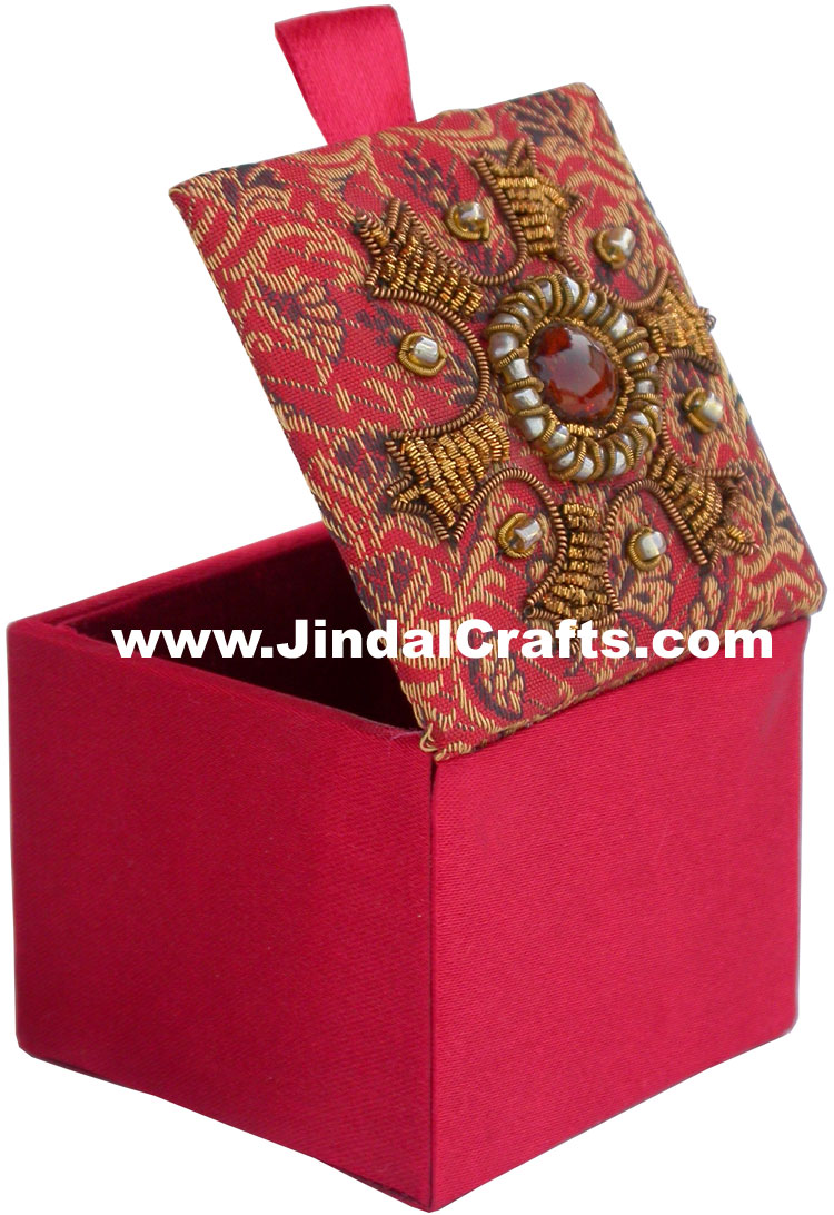 Colourful Hand Embroidered Designer Gift Box Indian Handicrafts Gifts Crafts