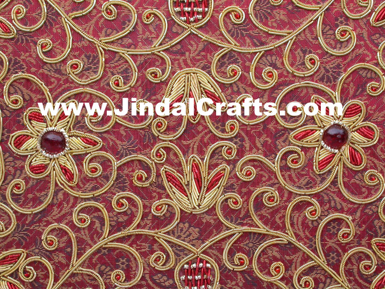 Colourful Hand Embroidered Designer Premium Jewellery Box Indian Handicrafts Art