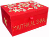Hand Embroidered Jewelry Box With Mirror Indian Traditional Craft Beaded Zari