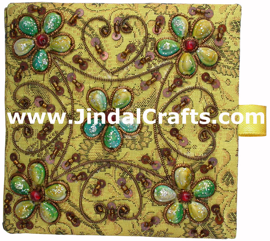 Hand Embroidered Zari Beaded Multi Purpose Gift Box Indian Rich Handicraft Craft