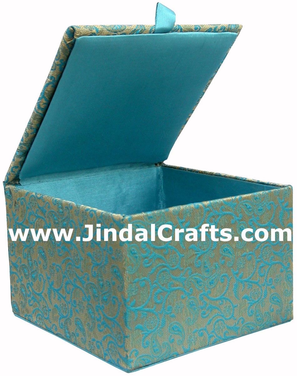 Hand Embroidered Zari Beaded Multi Purpose Gift Box Indian Rich Handicraft Craft