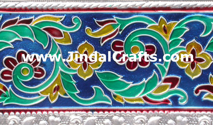 Jewelry Box - Handmade Wood Aluminium Encarved Decor