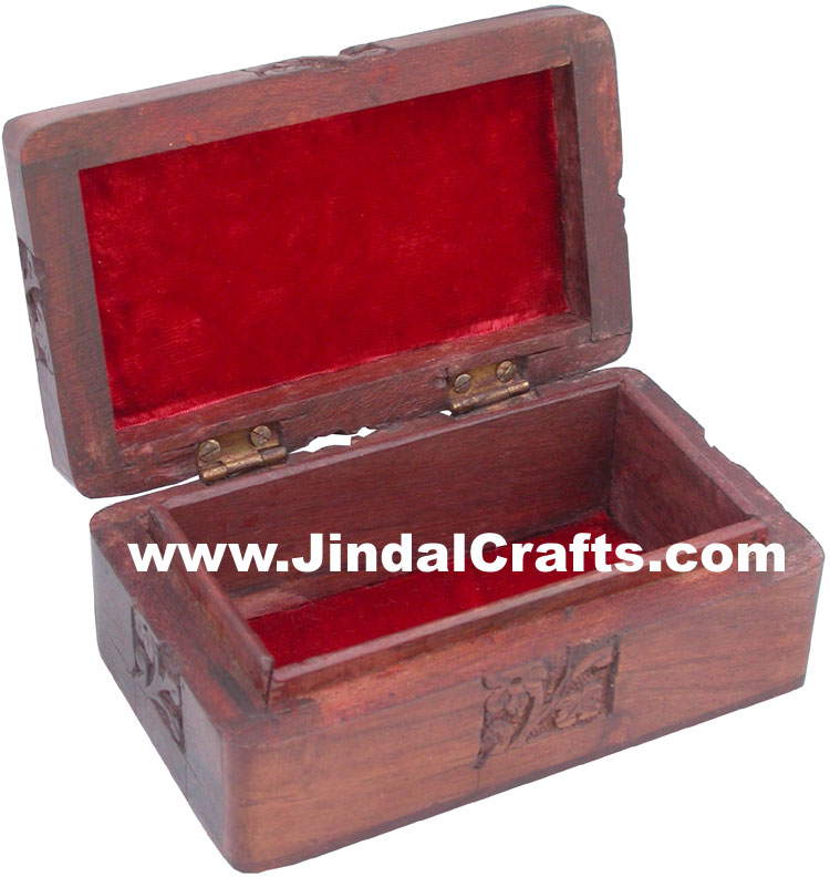 Handmade Wooden Brass Inlay Box Indian Handicrafts Arts Crafts Gift Souvenirs