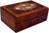 Handmade Wooden Carved Brass Inlay Box Indian Handicrafts Arts Crafts Souvenirs
