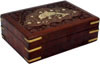 Handmade Wooden Brass Inlay Box Indian Handicrafts Arts Crafts Gift Souvenir