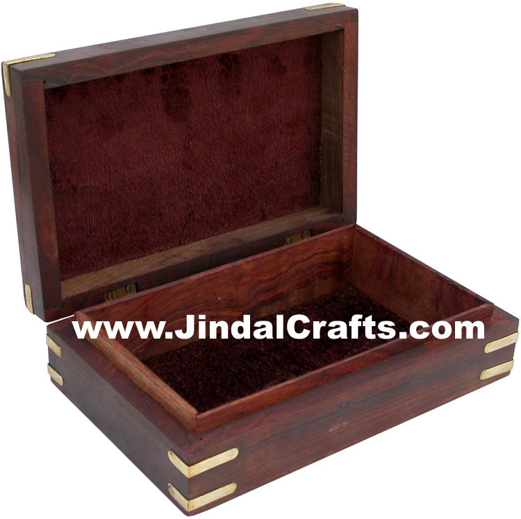 Handmade Wooden Brass Inlay Boxes Indian Handicrafts Arts Crafts Gift Souvenirs