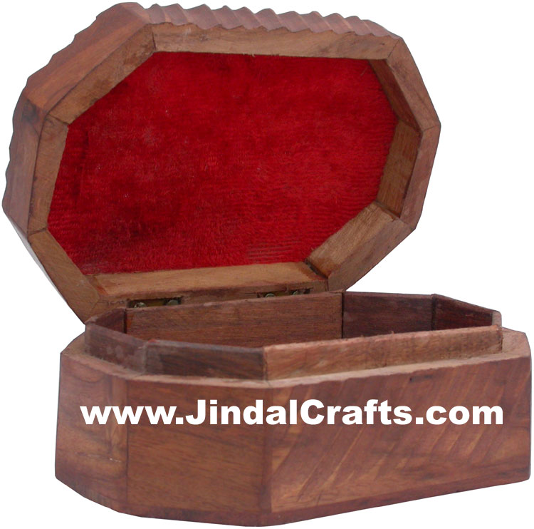 Handcarved Wooden Box Indian Handicrafts Arts Crafts Gift Souvenirs