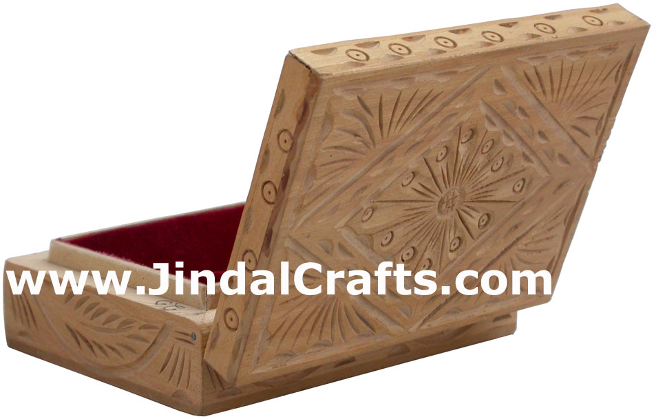 Hand Carved Wooden Multi Purpose Box Rich Indian Handicraft Art Craft