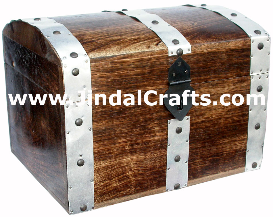 Hand Carved Wooden Multi Purpose Chest Box Rich Indian Handicraft Art Craft