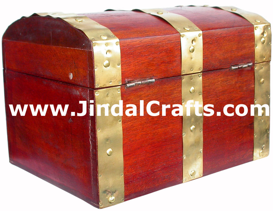 Hand Carved Wooden Multi Purpose Chest Box Rich Indian Handicraft Art Craft