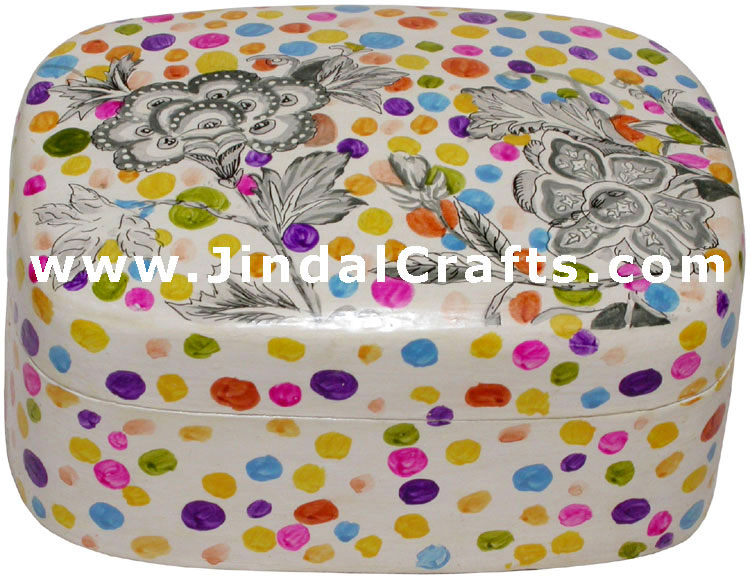 Jewelry Box - Papeir Machie made Hand Painted India Art