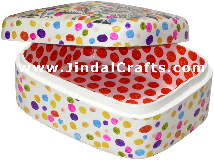 Jewelry Box - Papeir Machie made Hand Painted India Art