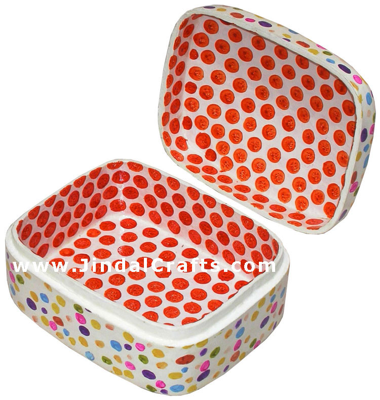 Jewelry Box - Papeir Machie made Hand Painted India Art