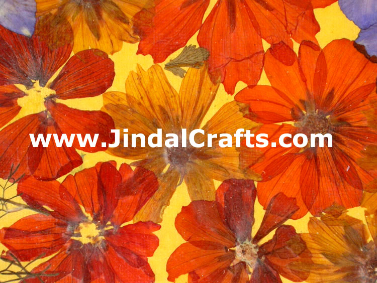 Hand Made Dried Flowers Decorative Frame India Art