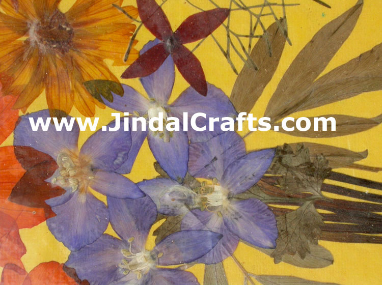 Hand Made Dried Flowers Decorative Frame India Art