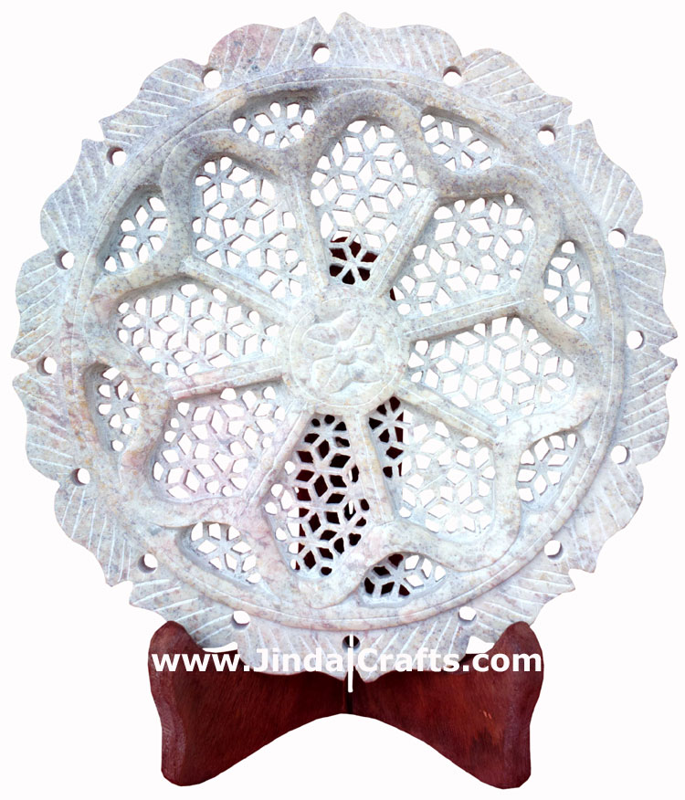 Hand Carved Jaali Designer Decorative Plate Home Decor Rich Indian Handicrafts