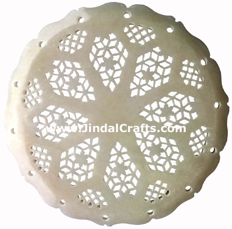 Hand Carved Jaali Designer Decorative Plate Home Decor Rich Indian Handicrafts