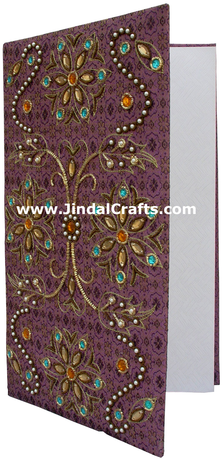 Photo Album Beaded Hand Embroidered Jari Handicraft Art