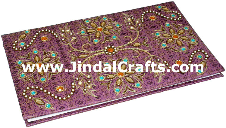 Photo Album Beaded Hand Embroidered Jari Handicraft Art