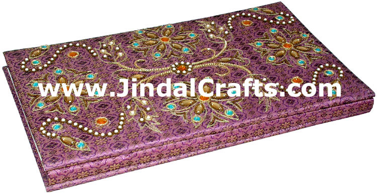 Photo Album Beaded Hand Embroidered Jari Handicraft Art