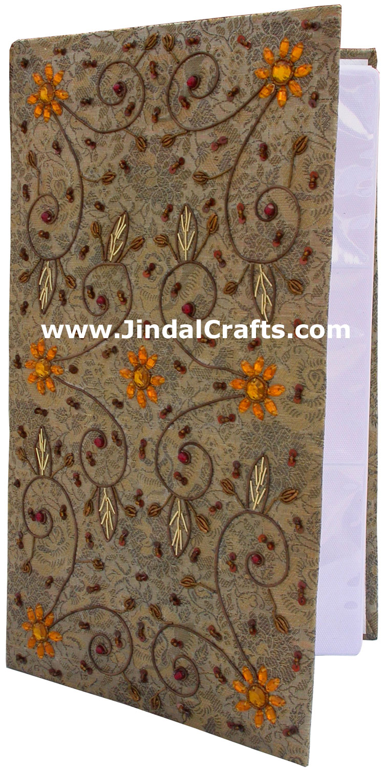 Photo Album Beaded Hand Embroidered Jari Handicraft Art