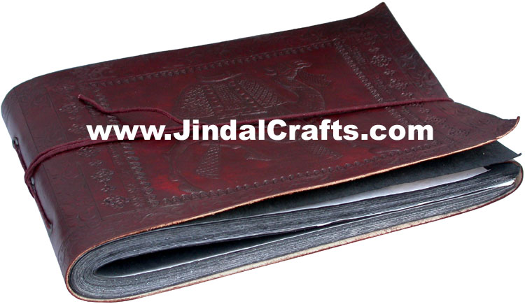 Handmade Leather Photo Album Indian Handicrafts Arts Crafts Gift Souvenirs