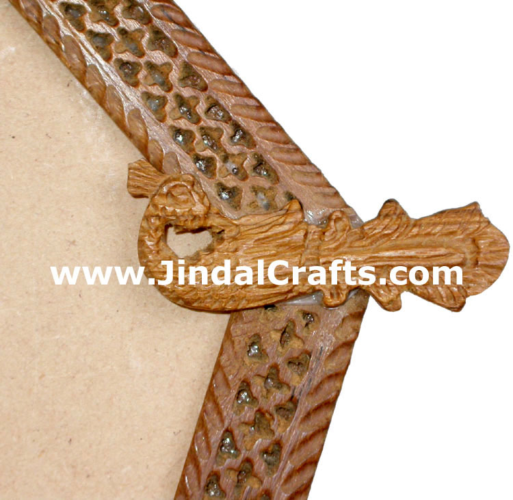 Photo / Mirror Frame  - Handcarved Wooden Indian Art