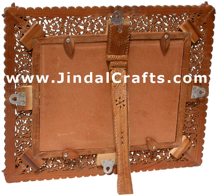 Hand Carved Masterpiece Photo Mirror Frame Rare India