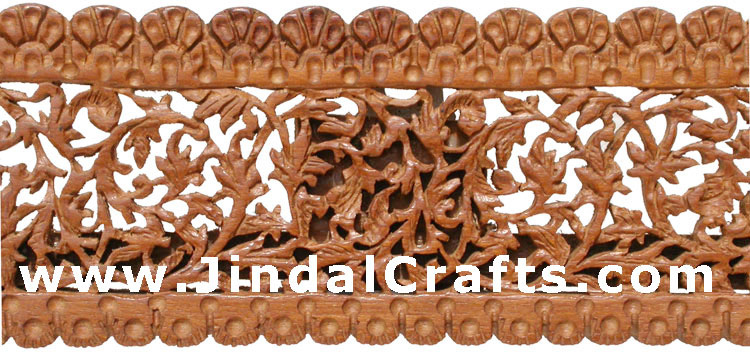 Hand Carved Masterpiece Photo Mirror Frame Rare India