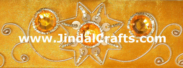 Hand Made Beaded and Embroidered Photo Frame India Art