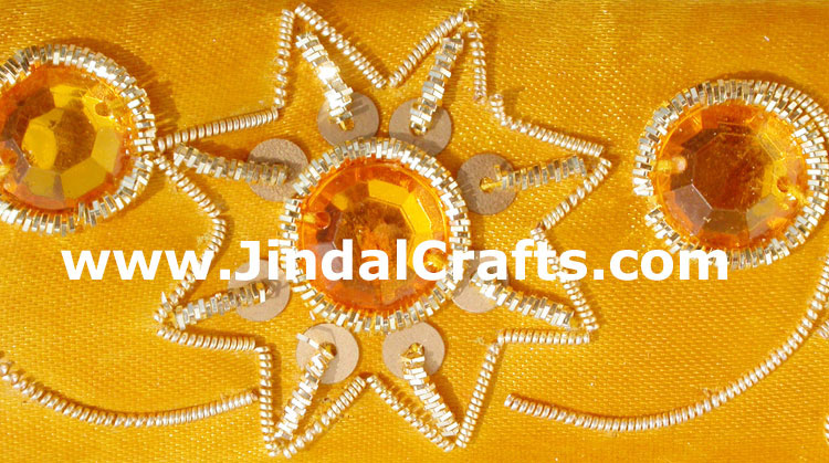 Hand Made Beaded and Embroidered Photo Frame India Art