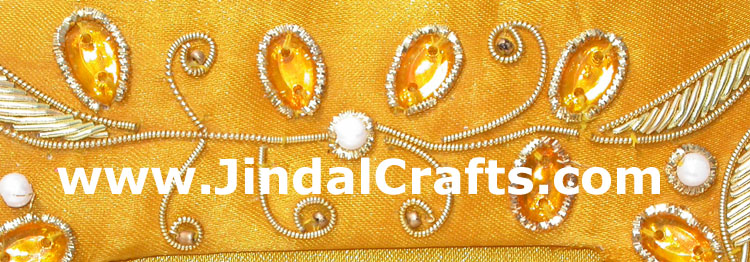Hand Made Beaded and Embroidered Photo Frame India Art