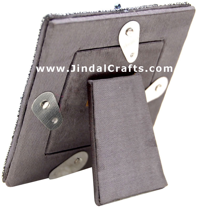 Hand Made Beaded and Embroidered Photo Frame India Art