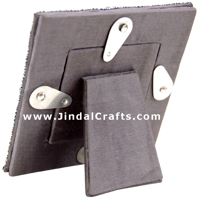 Hand Made Beaded and Embroidered Photo Frame India Art