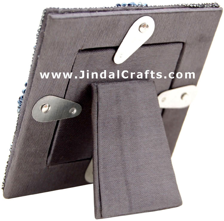 Hand Made Beaded and Embroidered Photo Frame India Art
