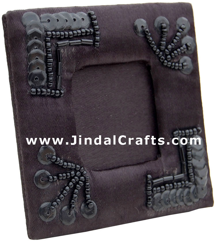 Hand Made Beaded and Embroidered Photo Frame India Art