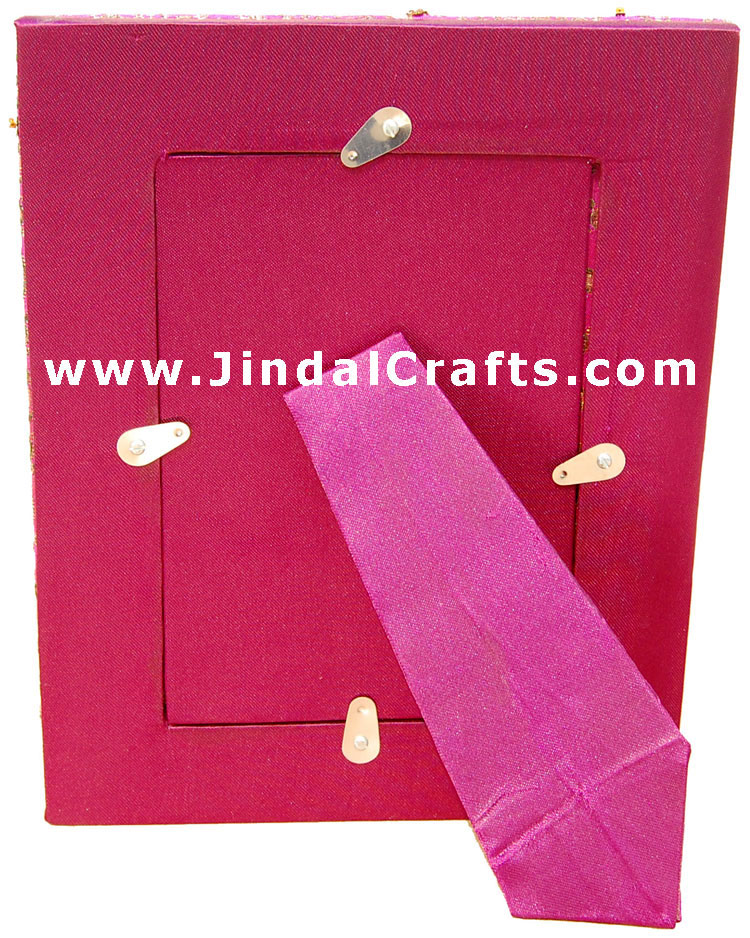 Hand Made Beaded and Embroidered Photo Frame India Art