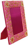 Hand Made Beaded and Embroidered Photo Frame India Art