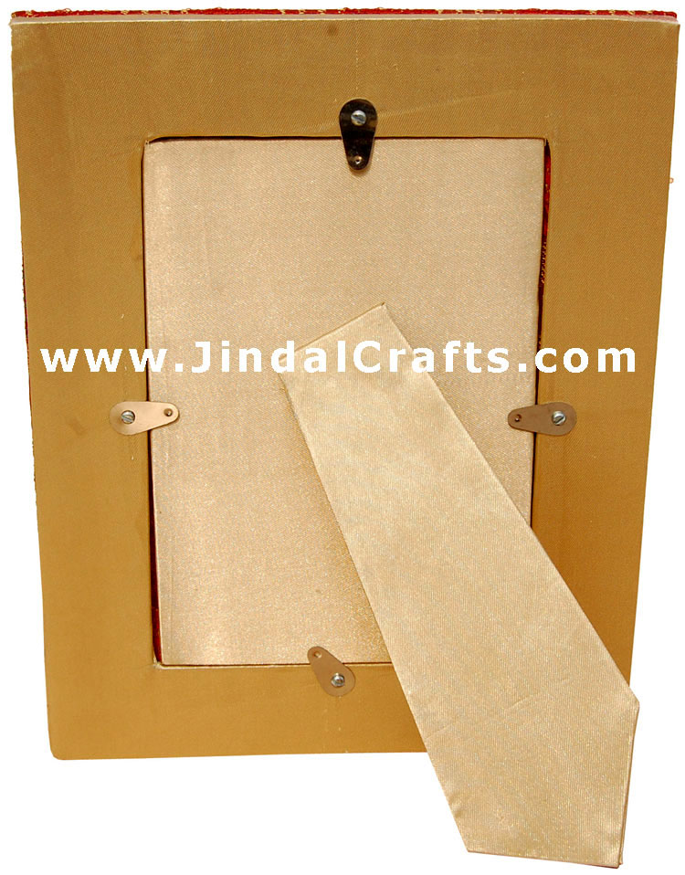 Hand Made Beaded and Embroidered Photo Frame India Art