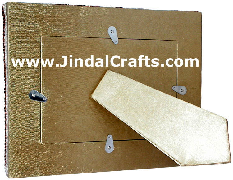 Photo Frame Beaded Hand Embroidered Jari Zari Craft Art