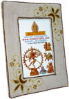 Photo Frame Beaded Hand Embroidered Jari Zari Craft Art