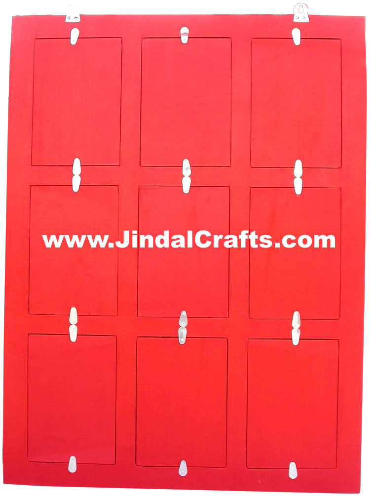 Handmade Family Photos Frame Indian Handicrafts Arts Crafts Gift Souvenirs Red