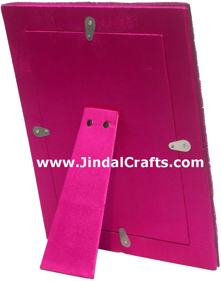 Hand Embroidered Beaded Zari Zardozi Photo Frame Rich Indian Traditional Crafts