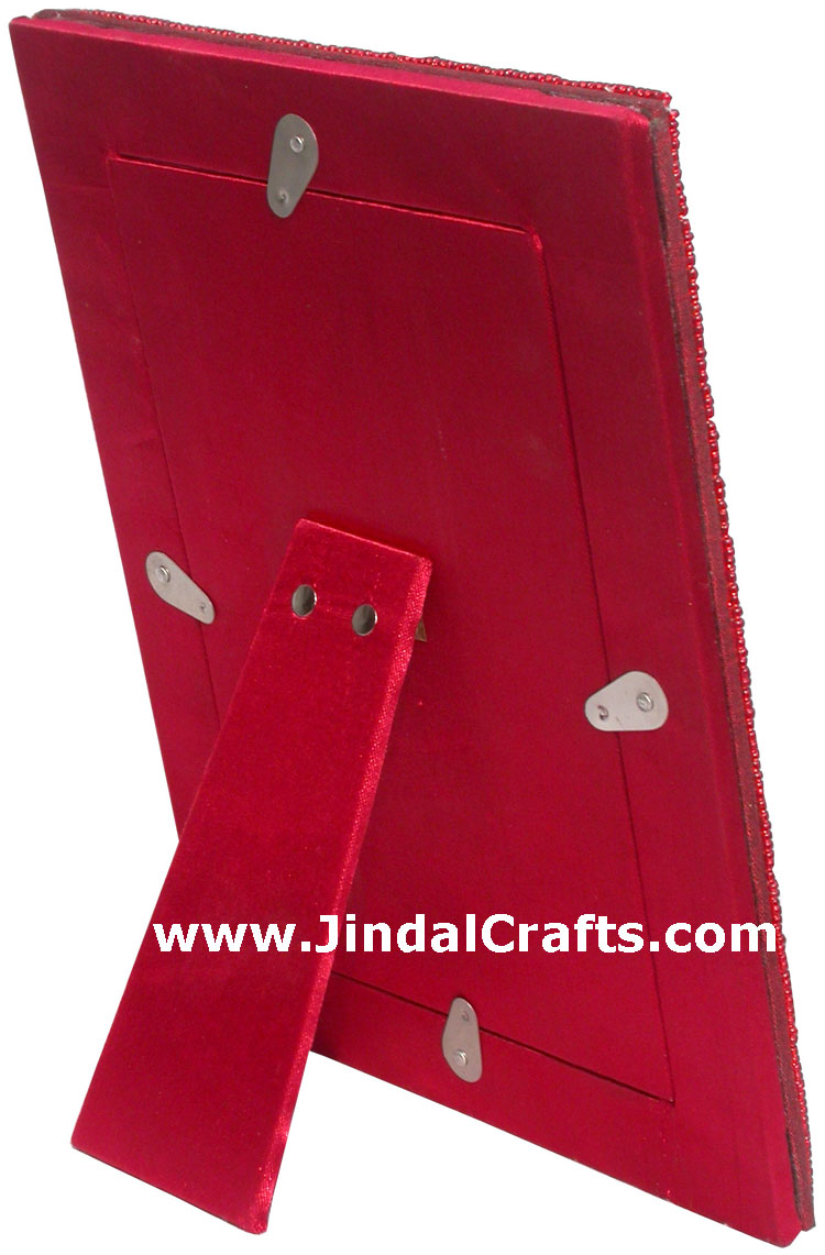 Hand Embroidered Beaded Zari Zardozi Photo Frame Rich Indian Traditional Crafts
