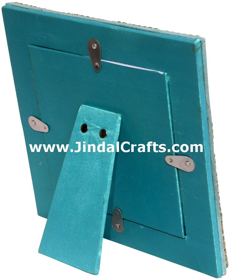 Hand Embroidered Beaded Zari Zardozi Photo Frame Rich Indian Traditional Crafts