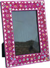 Hand Made Lac Mirror Photo Frame Rich Indian Traditional Crafts Handicrafts Arts