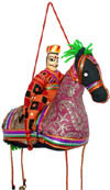Handmade Traditional Horse Riding Dancer India Folk Art