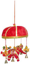 Handmade Traditional One Elephant Four Birds Hanging